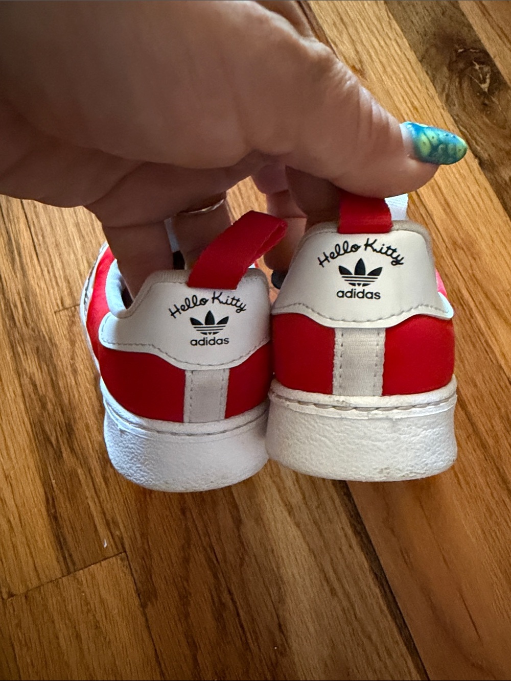 adidas Originals Kids Red and White Hello Kitty Slip-On Sneakers - Picture 5 of 8